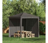 Homgoday Mur Latéral Moderne pour Tente de Fête, PE Résistant UV et Eau, 200x195cm, avec Fenêtres Décoratives, pour Événements Extérieurs et Réunions Privées