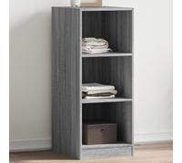 Homgoday Penderie multi-usages moderne avec 3 compartiments, pour chambre à coucher, gris sonoma, 48 x 41 x 102 cm, matériau dérivé du bois