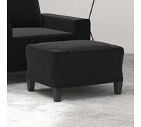 Homgoday Repose-Pied Noir 60x50x41 cm Tissu Microfibre