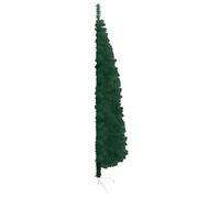 Homgoday Sapin de Noël artificiel d'angle en PVC difficilement inflammable, montage rapide, pliable, avec support en métal vert 150 cm