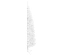 Homgoday Sapin de Noël artificiel d'angle en PVC difficilement inflammable, montage rapide, pliable, support en métal blanc 120 cm, 150 cm, 180 cm, 240 cm