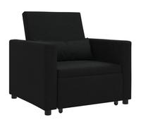 Homgoday Sofa-lit Convertible 3-en-1 en Tissu Noir