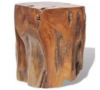 Homgoday Tabouret en bois massif en teck Repose-pieds Salon Repose-pieds Sofa Tabouret bas pouf