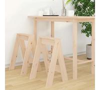 Homgoday Tabourets 2 pièces 40 x 40 x 60 cm en bois massif de pin, meubles de jardin, table et chaises de jardin extérieur