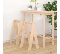 Homgoday Tabourets 2 pièces 40 x 40 x 75 cm en bois massif de pin, meubles de jardin, table et chaises de jardin extérieur