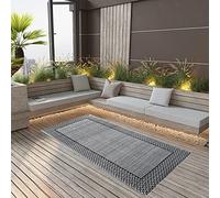 Homgoday Tapis d'extérieur en polypropylène résistant aux intempéries Gris 80 x 150 cm