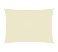 Homgoday Voile d'ombrage rectangulaire en tissu Oxford couleur crème 2,5 x 5 m Imperméable à l'épreuve du vent protection UV pour patio, jardin, extérieur, terrasse