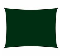 Homgoday Voile d'ombrage rectangulaire en tissu Oxford vert foncé 2,5 x 4 m Imperméable à l'épreuve du vent protection UV pour patio, jardin, extérieur, terrasse