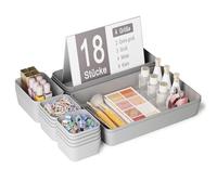 Homhut Organisateur Tiroir, Antidérapant, 18 Pièces de 4 Tailles, Rangement Coiffeuse, Rangement Tiroir, pour le Maquillage, le Bureau, la Salle de Bain et la Cuisine.