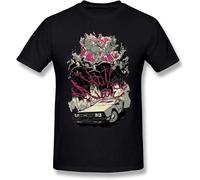 HoMiami T-Shirt Men Print Tee Fun Cotton Shirt Black Manches Courtes(3X-Large)