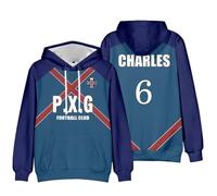 Homidam Anime Blue Lock Cosplay Pull à Capuche Unisex Casual Hoodie à Manches Longues avec Poches(Navy 6 Charles,M)