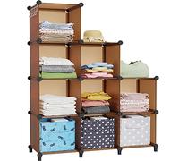 HOMIDEC Organiseur de placard, organiseurs de placard à 9 cubes et de rangement, étagères de rangement portables, étagères de rangement de placard, étagères de rangement de vêtements pour portant à vêtements, placard, armoire
