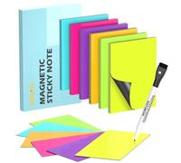 HOMiDEK Lot de 30 notes adhésives magnétiques réutilisables, 12,7 x 7,6 cm, aimants effaçables à sec avec marqueur, notes faciles à poster pour tableau blanc, réfrigérateur, casier, armoire, porte,