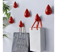 Homieco Lot de 2 Porte Manteau, Goutte d'eau Créatifs Patère Support Mural Crochet Décoration Moderne pour Sac, Chapeau, Vêtements, Clé