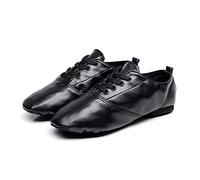 Homieco Modernes Chaussures de Ballet Boot Semelle Souple Yoga Gymnastique Split Plate Ballet Doux Chaussons pour Femmes Filles Jazz Dance Bottes Noir 35