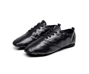 Homieco Modernes Chaussures de Ballet Boot Semelle Souple Yoga Gymnastique Split Plate Ballet Doux Chaussons pour Femmes Filles Jazz Dance Bottes Noir 35