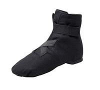 Homieco Modernes Chaussures de Jazz Danse Chausson de Ballet Boot Semelle Souple Yoga Gymnastique Split Plate Ballet Doux Toile Chaussons pour Femmes Noir 37