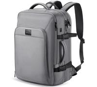 HOMIEE Sac à Dos Cabine 40L, Sac de Voyage Imperméable Expansible pour 15,6" Ordinateur Portable, Sac a Dos Cabine Avion Antivol avec Port de Charge USB, Sac à Dos Bagages de Voyage (50L Gris)