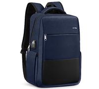 HOMIEE Sac à Dos College Ordinateur 15,6 Pouces avec Port de Charge USB, Sac à Dos École Grande Capacité Antivol Résistant aux Rayures et aux Déchirures, École/Travail/Voyage/Affaires (Bleu)