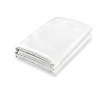 Homiest Drap Plat en Satin Blanc - Literie de Luxe et Ultra Douce pour Matelas Double