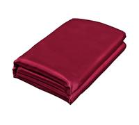 Homiest Drap plat en satin bordeaux - Drap de luxe et ultra doux pour matelas double