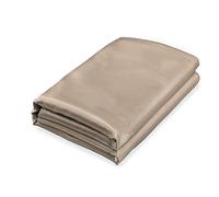 Homiest Drap plat en satin taupe - Drap de dessus de luxe et ultra doux pour lit double