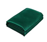 Homiest Drap plat en satin vert noirâtre - Literie de luxe et ultra douce pour matelas double