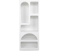 HOMIFAB Bibliothèque Organique 5 niches Blanche 60 cm - Calvia