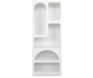 HOMIFAB Bibliothèque Organique 5 niches Blanche 60 cm - Calvia