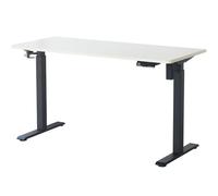 HOMIFAB Bureau Assis-Debout électrique réglable 72-120 cm avec Ports USB - Blanc - Up&Down