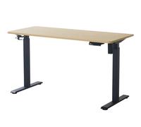 HOMIFAB Bureau Assis-Debout électrique réglable 72-120 cm avec Ports USB - Effet Bois - Up&Down