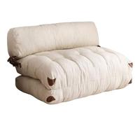 HOMIFAB Chauffeuse Convertible 2 Places en Tissu Teddy Beige - Lucho
