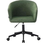 HOMIFAB Fauteuil de Bureau pivotant et réglable en Hauteur en Tissu bouclé Vert - Marlo