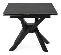 HOMIFAB Table à Manger Extensible carrée en céramique Anthracite 150 cm - Zora