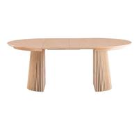 HOMIFAB Table à Manger Ronde Extensible en Bois 4 à 8 Personnes - 120/200 cm - Ada