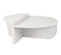 HOMIFAB Table Basse modulable Ronde Blanche Ø90 cm - Selma