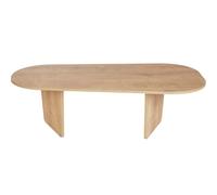 HOMIFAB Table Basse Organique Effet Chêne Clair 130 cm - Ceane