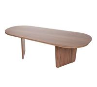 HOMIFAB Table Basse Organique Effet Noyer 130 cm - Ceane