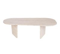 HOMIFAB Table Basse Organique Effet Travertin 130 cm - Ceane