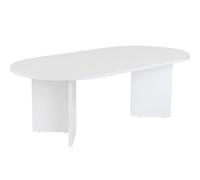 HOMIFAB Table Basse Ovale Blanche 119 cm - Orane