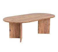 HOMIFAB Table Basse Ovale Effet Bois 119 cm - Orane