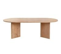 HOMIFAB Table Basse Ovale Effet Chêne Clair 119 cm - Orane