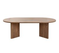 HOMIFAB Table Basse Ovale Effet Noyer 119 cm - Orane