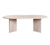 HOMIFAB Table Basse Ovale Effet Travertin 119 cm - Orane