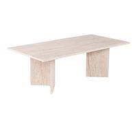 HOMIFAB Table Basse rectangulaire Effet Travertin 119 cm - Taona