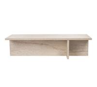 HOMIFAB Table Basse rectangulaire Effet Travertin 120 cm - Arden