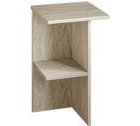 HOMIFAB Table de Chevet Effet travertin 36 cm - Selin