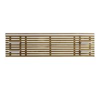 HOMIFAB Tête de lit Adulte en Lattes de Bois Clair/Blanc 240 cm avec Chevet intégrés - Essenza