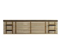 HOMIFAB Tête de lit Adulte en Lattes de Bois Clair/Noir 240 cm avec chevets intégrés - Essenza