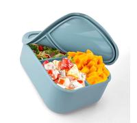 Homiflex Lunch Box avec 3 Compartiments, Bento Lunch Box Enfant Adulte Boîte 1250ml, Sans BPA, Anti-Fuites, Boîte Repas pour Micro-onde Lave-vaisselle - Pour Bureau, École, Pique-nique (Bleu)